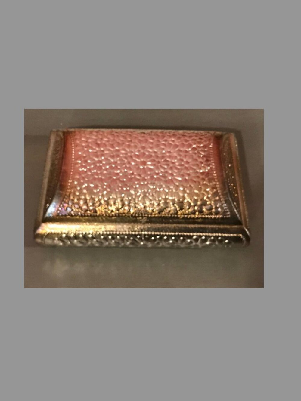 Vintage Ornate Metal Jewelry Box with Velvet Lining
